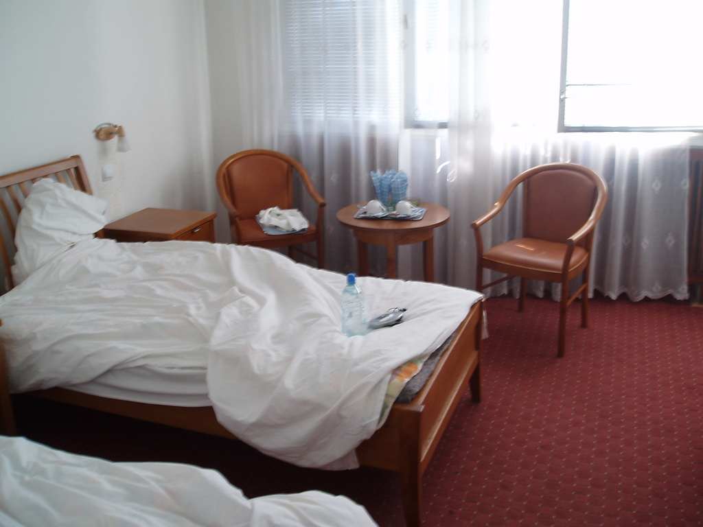 My hotel room in Iasi.