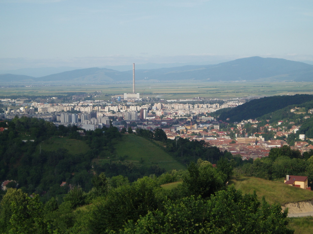 The view down over Brasov.