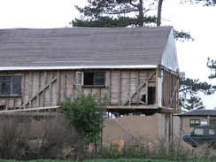 P2006C046683	A house under restoration at Baits Bite Lock.