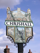 P20077288925	Chrishall village sign.