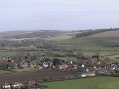 P20082273754	Looking down over Iwerne Courtney.
