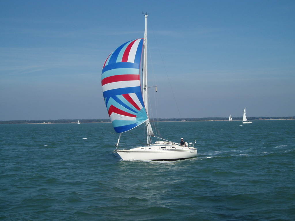 A sailing boat on the Solent.