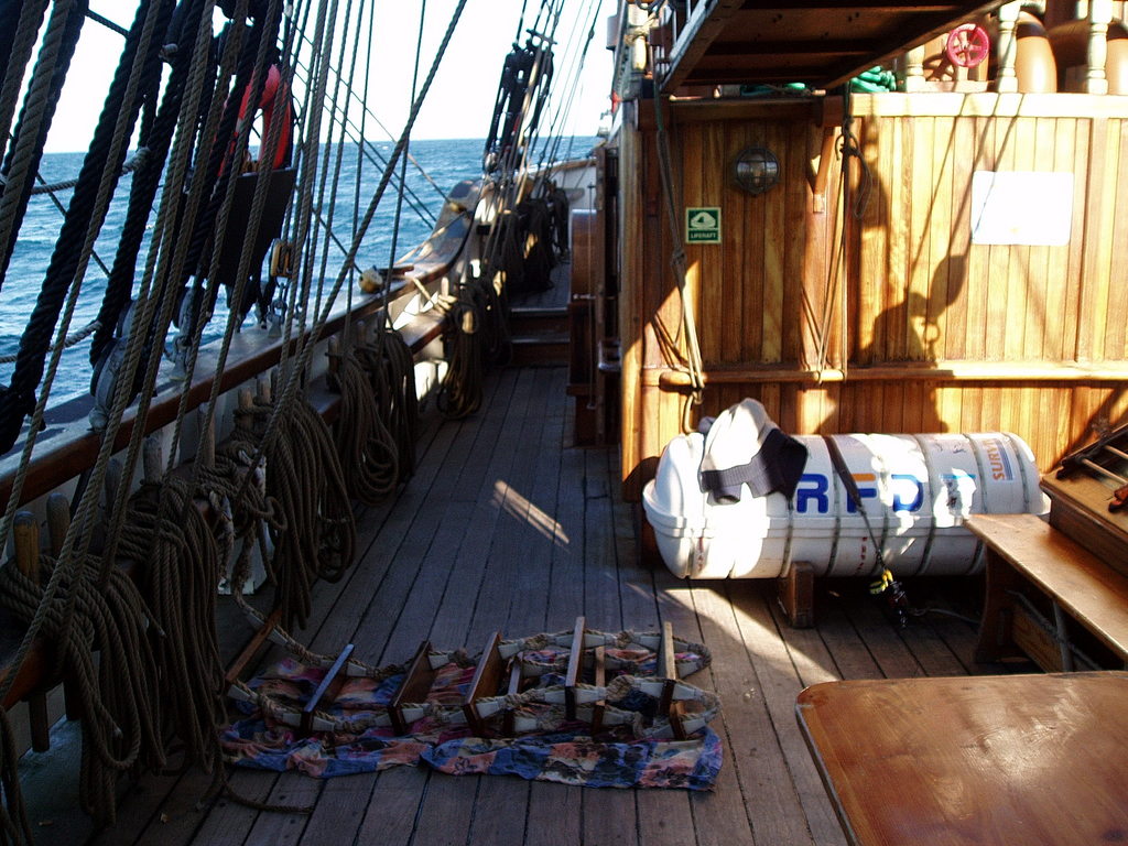 The deck of the Jeanie Johnston.