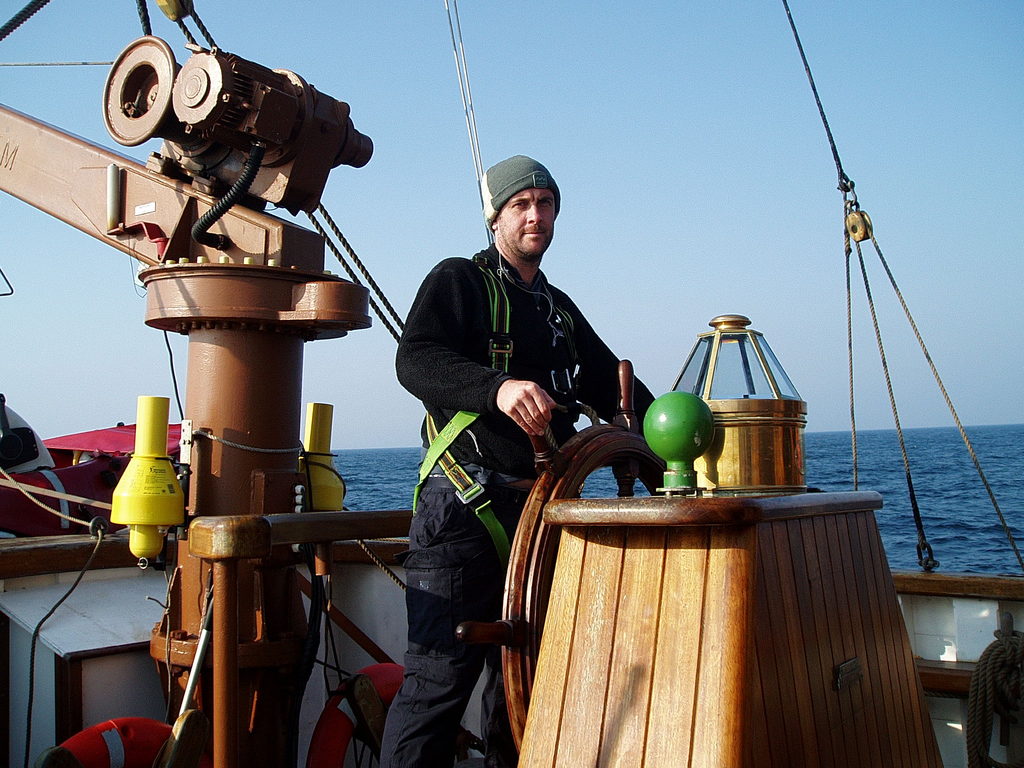 Myself at the helm.