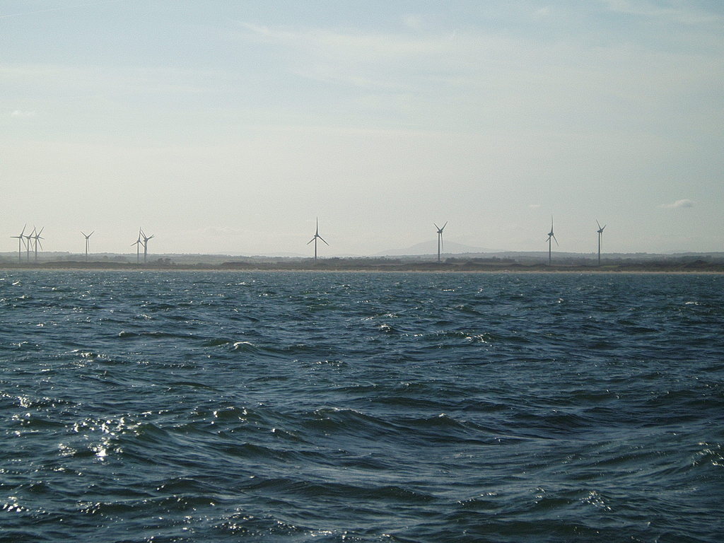 A windfarm on the Irish coast.