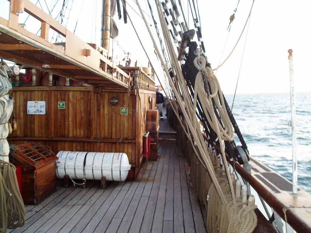 Looking along the deck.