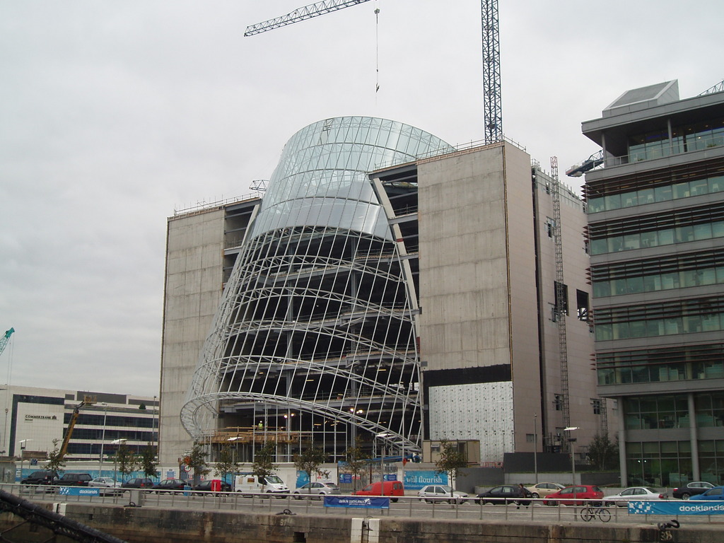 A building under construction in Dublin.