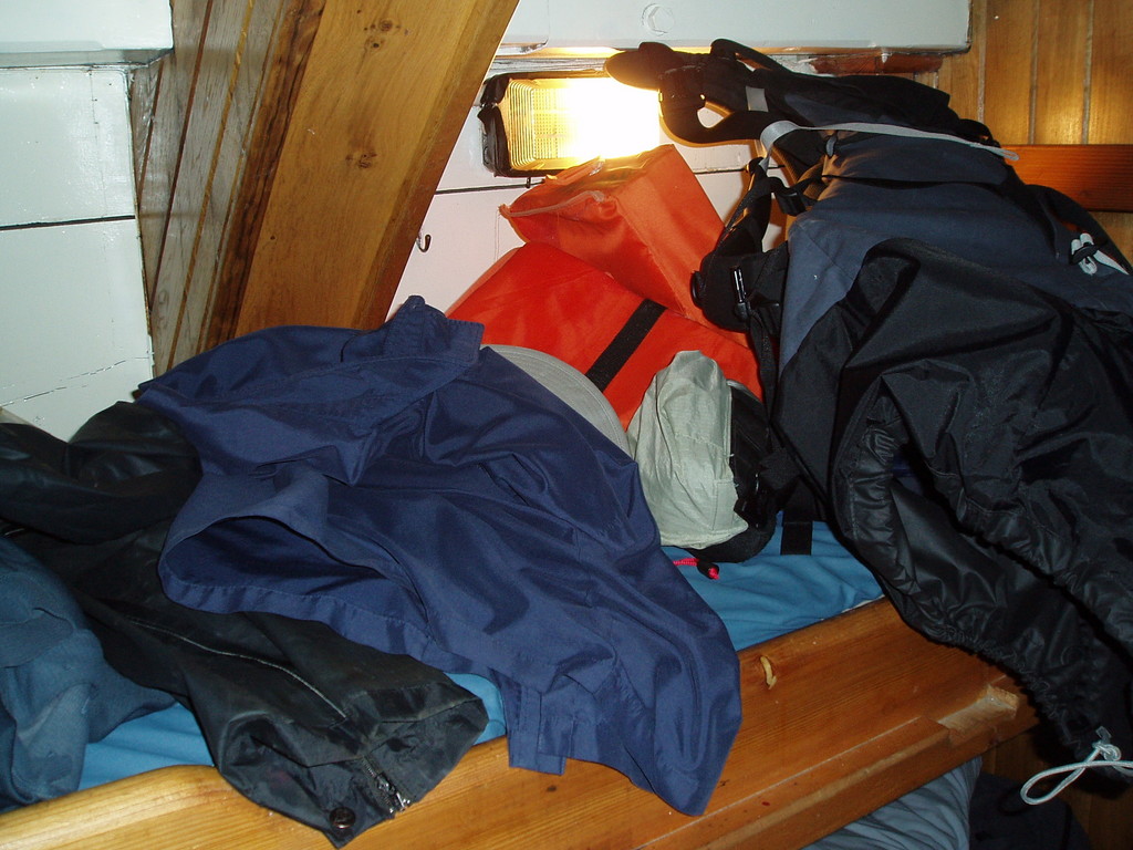 My bunk, before packing.