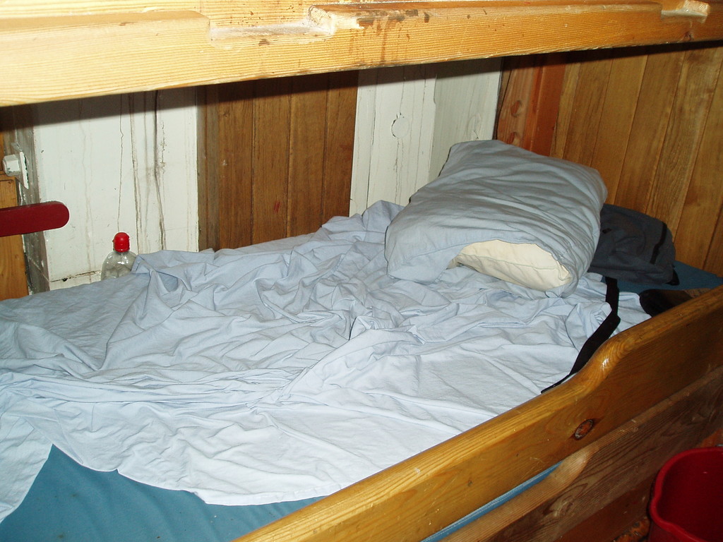 My bunk, after packing.