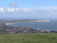 P20112142863	Bembridge Down viewed from Shanklin Down.