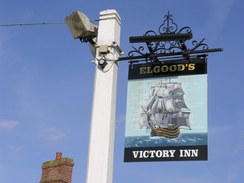 P20113243682	The signboard of the Victory Inn in Clenchwarton.