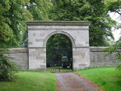 P2011DSC01307	A gateway in the grounds of Burghley House.