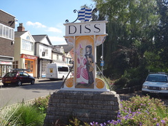 P2011DSC02767	Diss village sign.