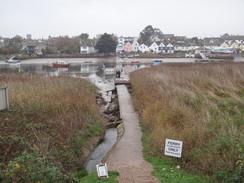 P2011DSC07447	The path leading down to the Topsham Lock.