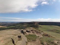 P2012DSC02915	The view from Roseberry Topping summit towards Great Ayton Moor.
