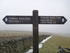 P2013DSC05390	A Pennine Bridleway sign.