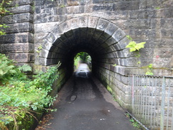 P2018DSC03864	A pedestrian underpass under an old railway bridge.