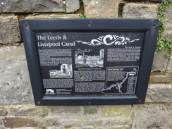 P2019DSC08337	An information board about the Leeds and Liverpool Canal in Skipton.