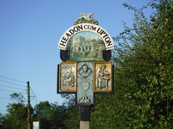 P2019DSCF3163	Headon cum Upton village sign.